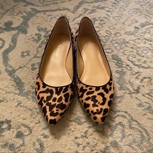 Leopard print calf hair flats by Ivanka Trump size 7.